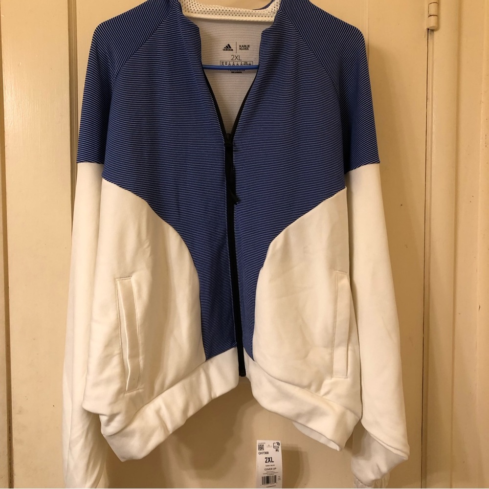 NWT Adidas Karli Kloss Aeroready Coverup Jacket Plus Size 2XL